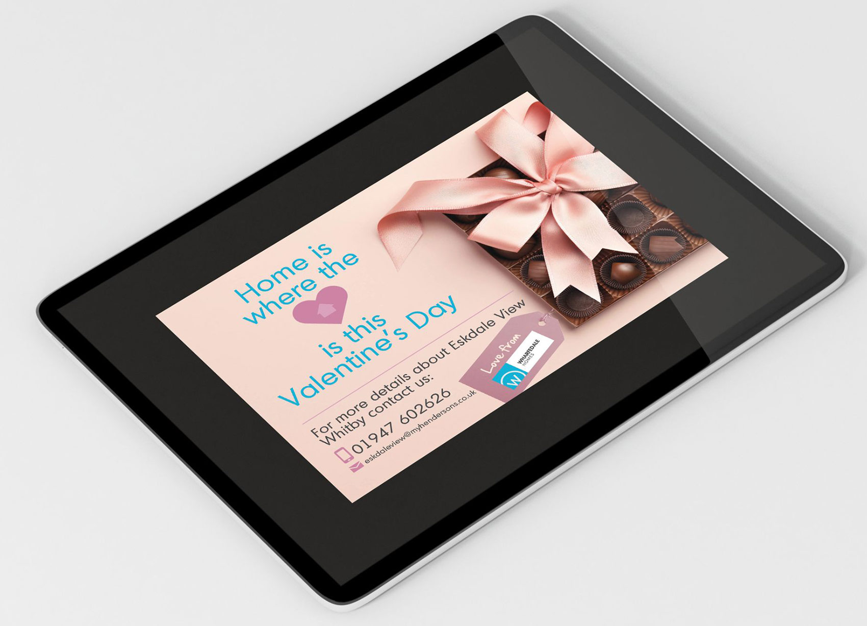 Wharfedale Homes Valentine's Day social media advert