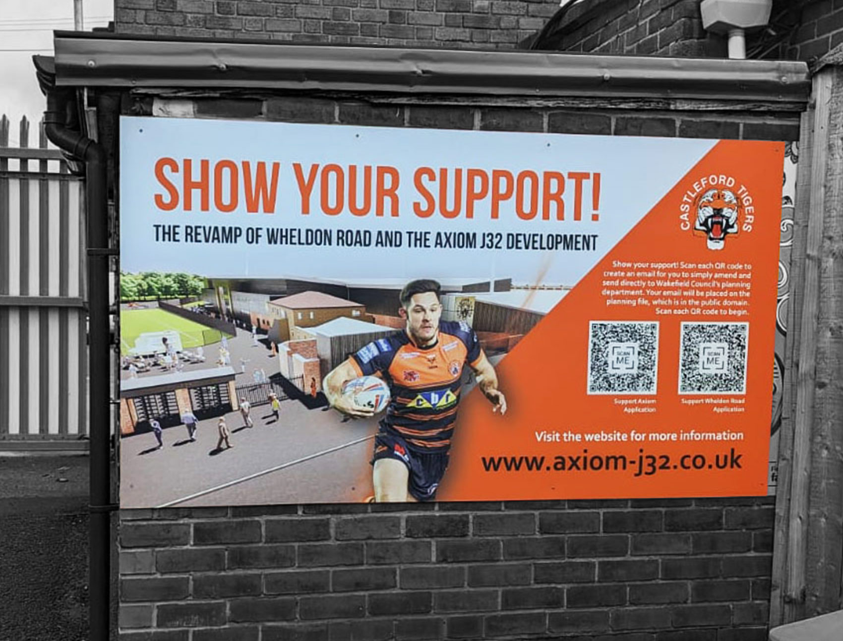 Castleford Tigers, show your support sign