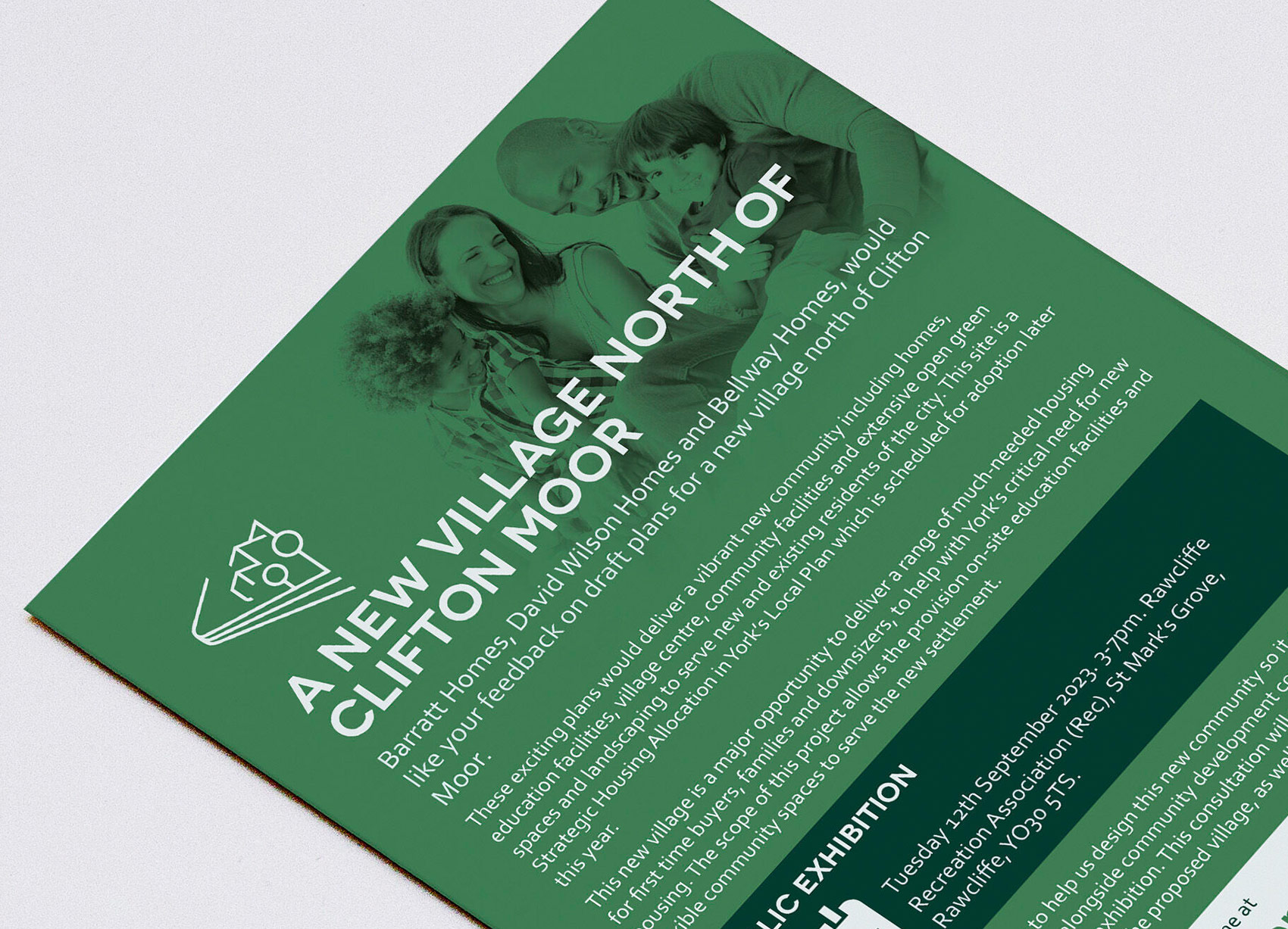 A new village north of Clifton Moor, York leaflet cover