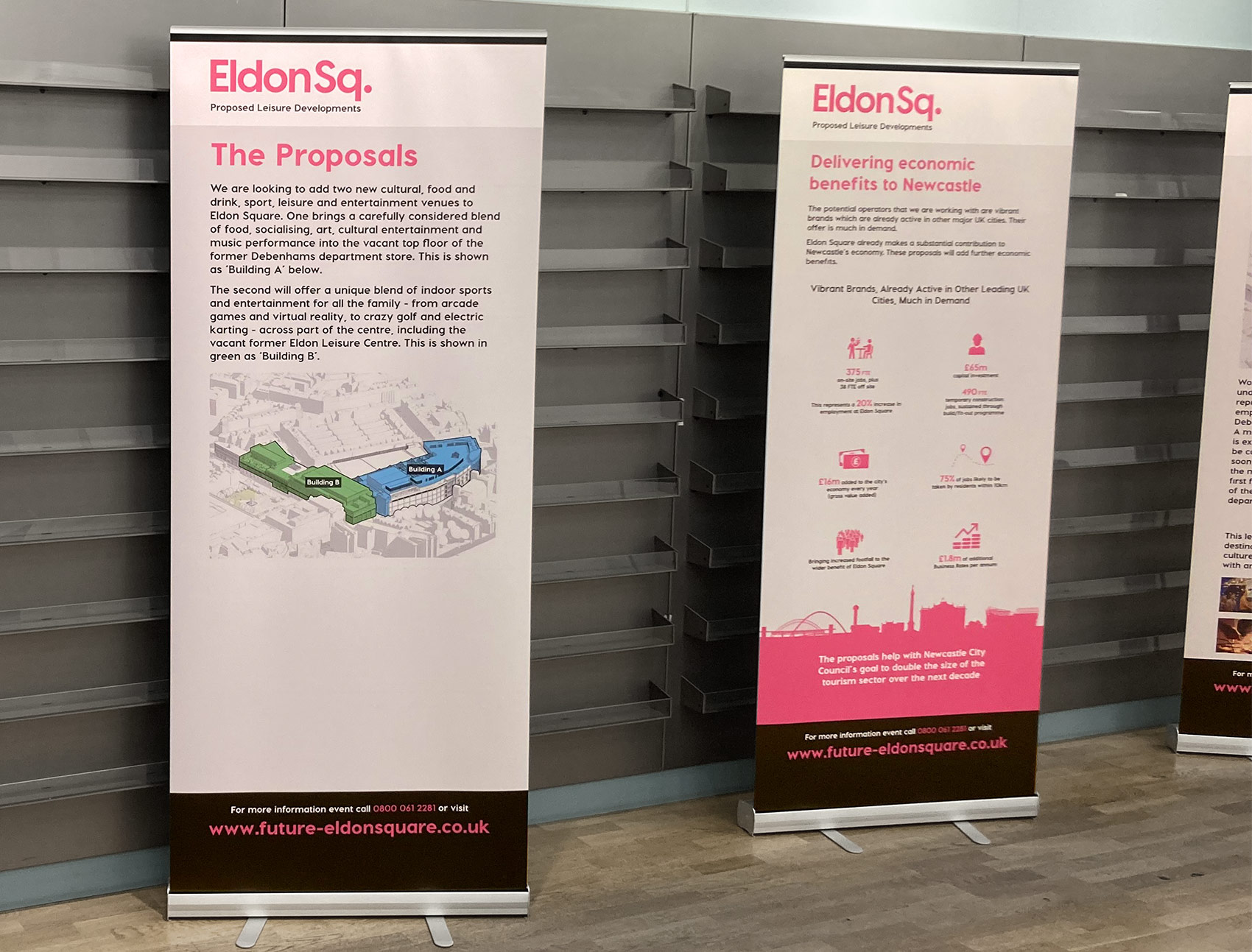 Eldon Square information banners