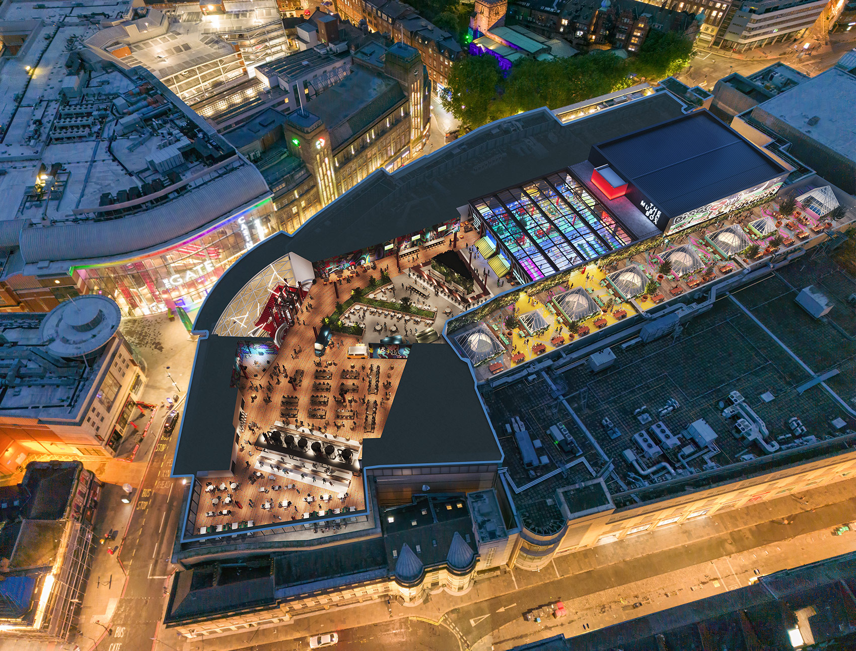 Proposed aerial photograph of Eldon Square