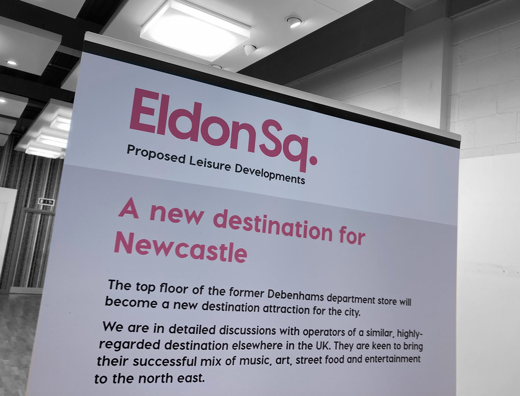 Eldon Square Welcome banner