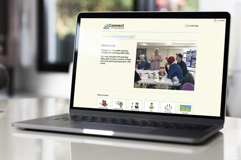 Connect in the North laptop homepage