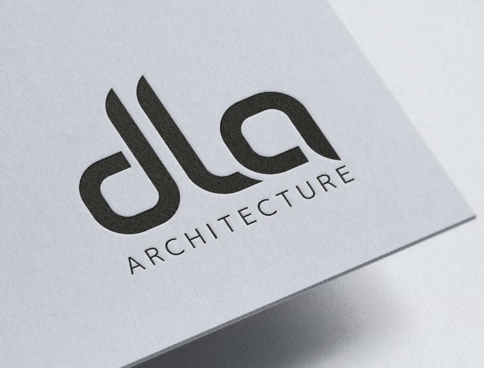 dla architecture logo on paper