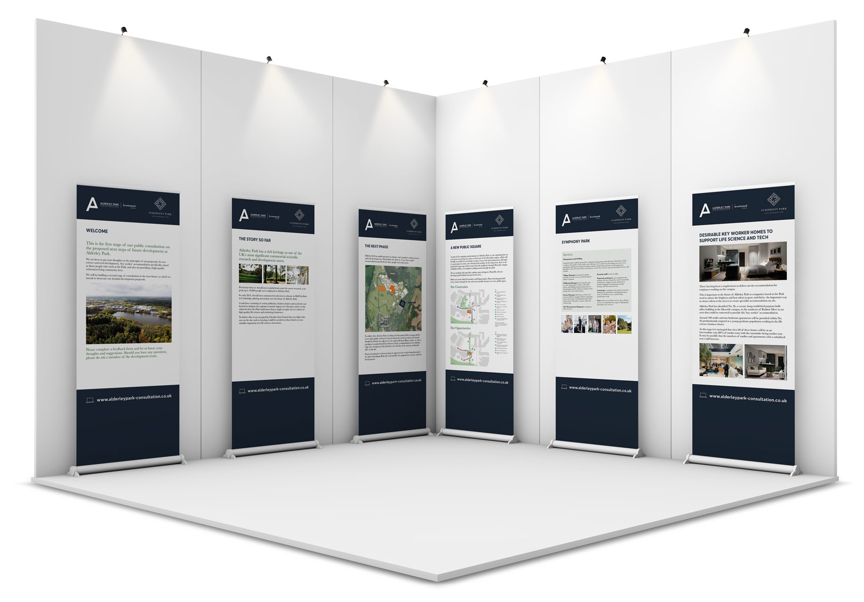 Alderley Park, Symphony Park, Retirement Village, exhibition banners