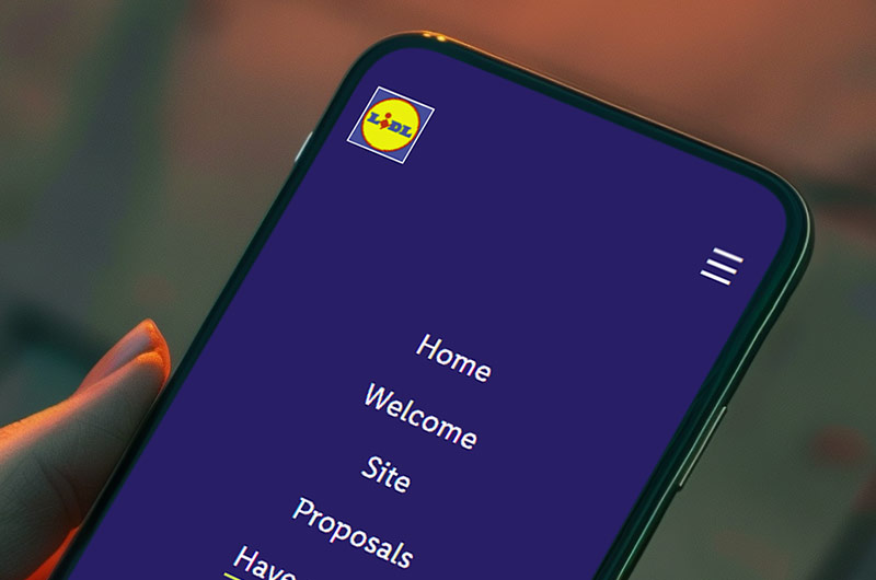Lidl website smart phone