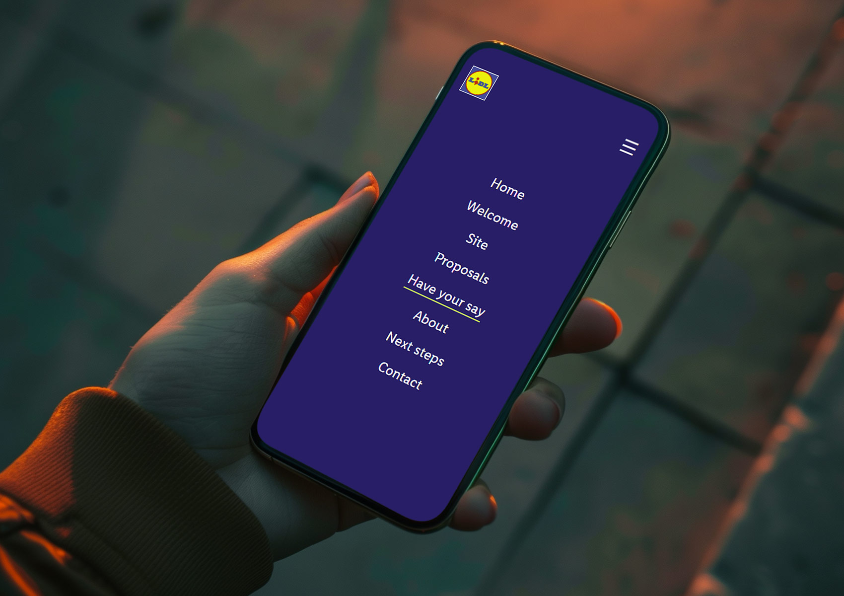 Lidl website smart phone