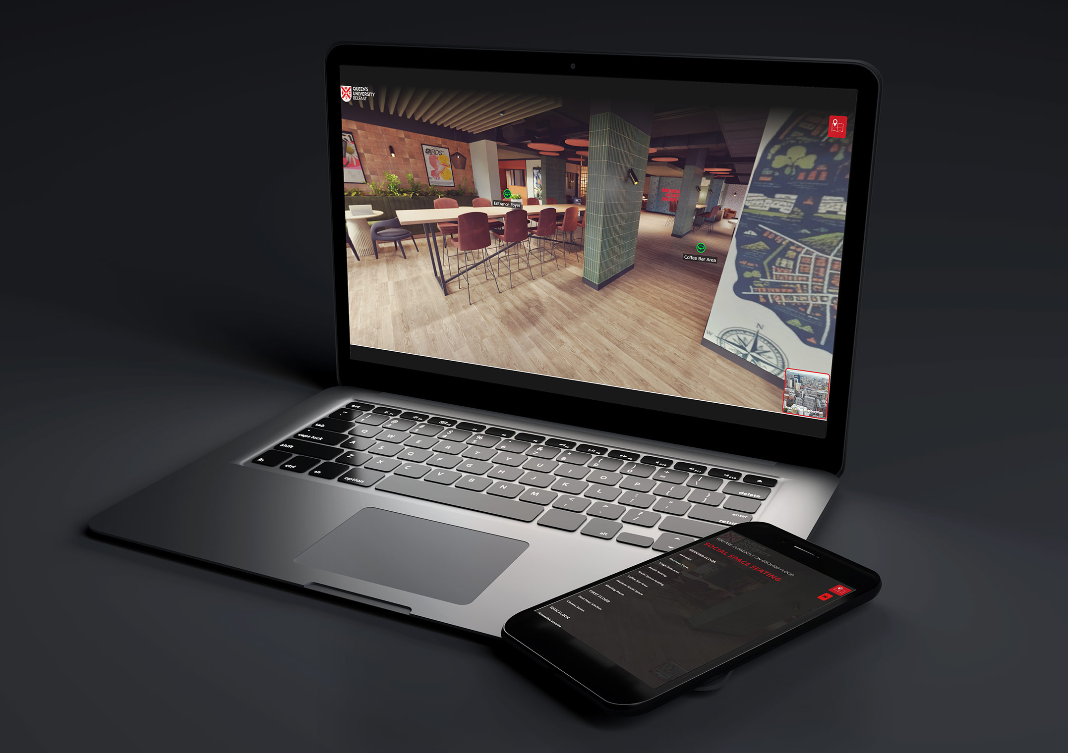 Queen’s University of Belfast’s Weavers Hall website all devices