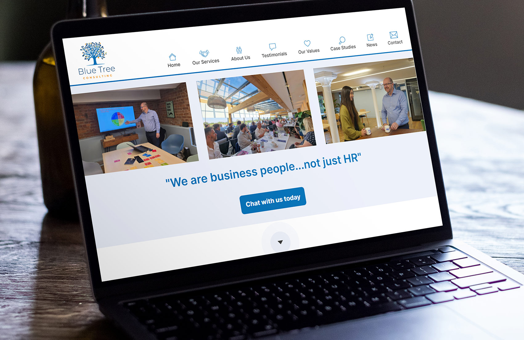 Blue Tree Consulting promotional website home page