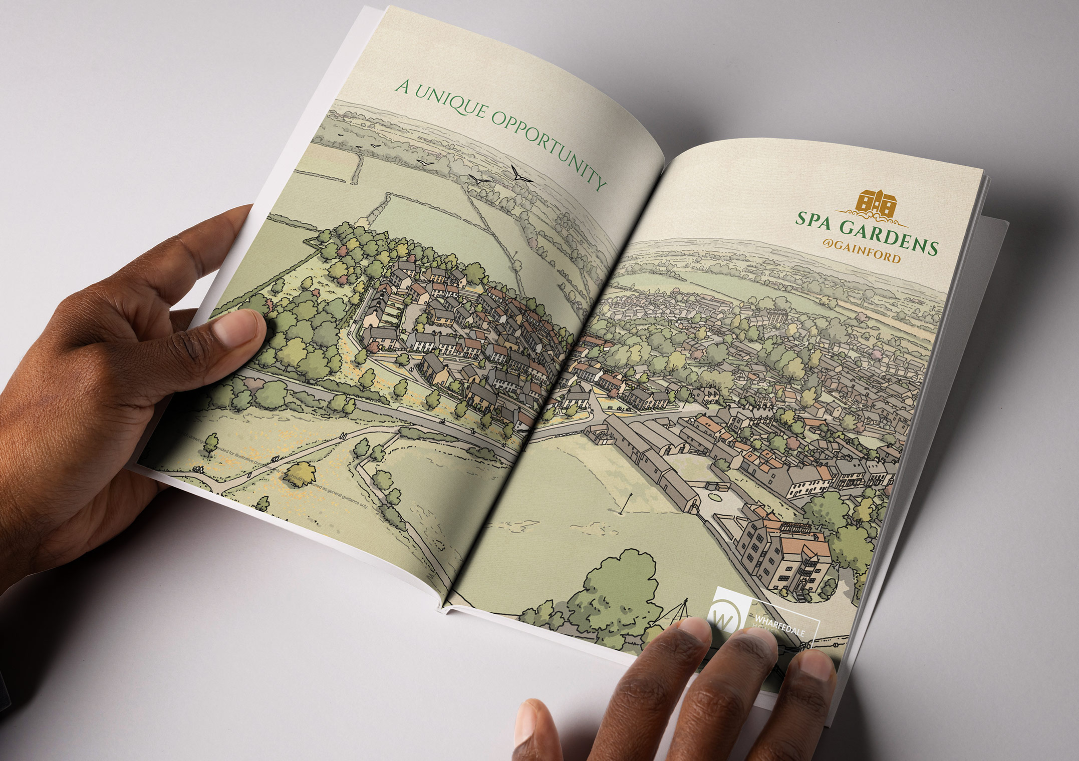 Spa Gardens, Gainford marketing brochure aerial