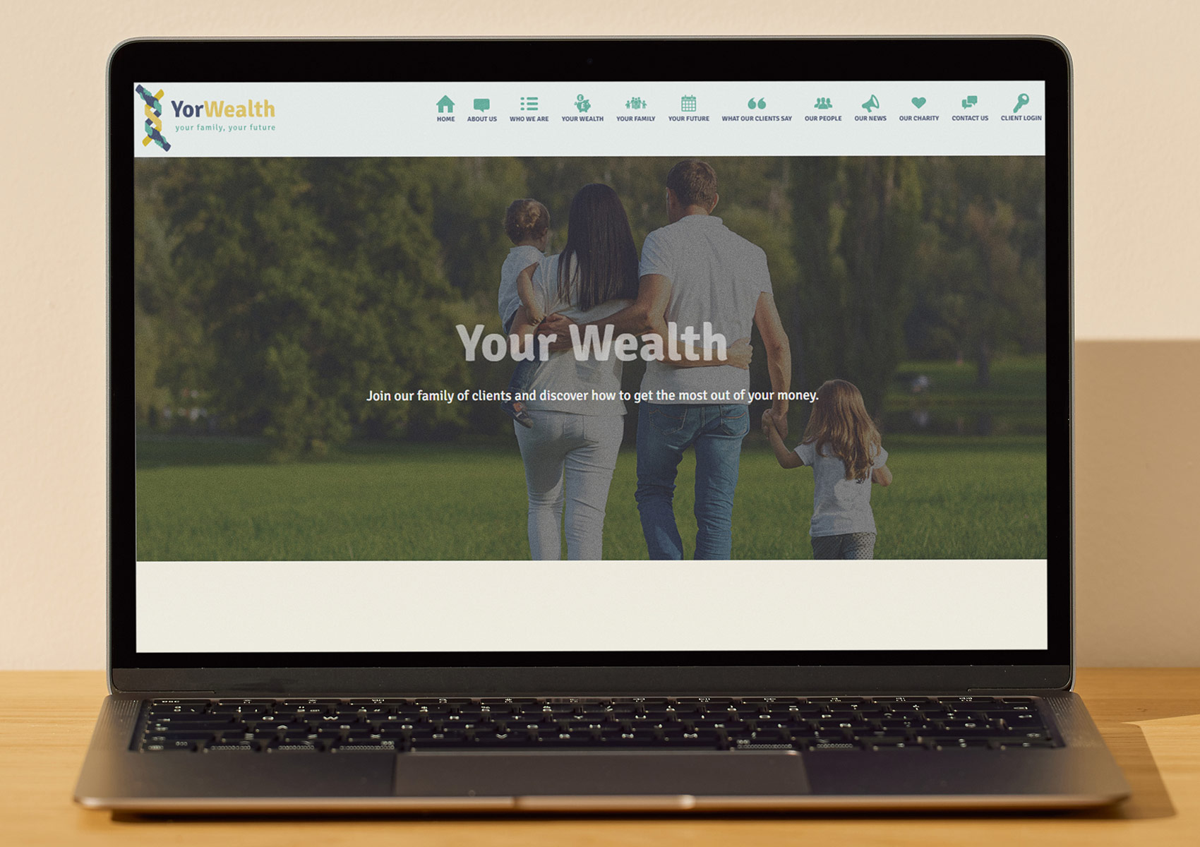 YorWealth laptop image page