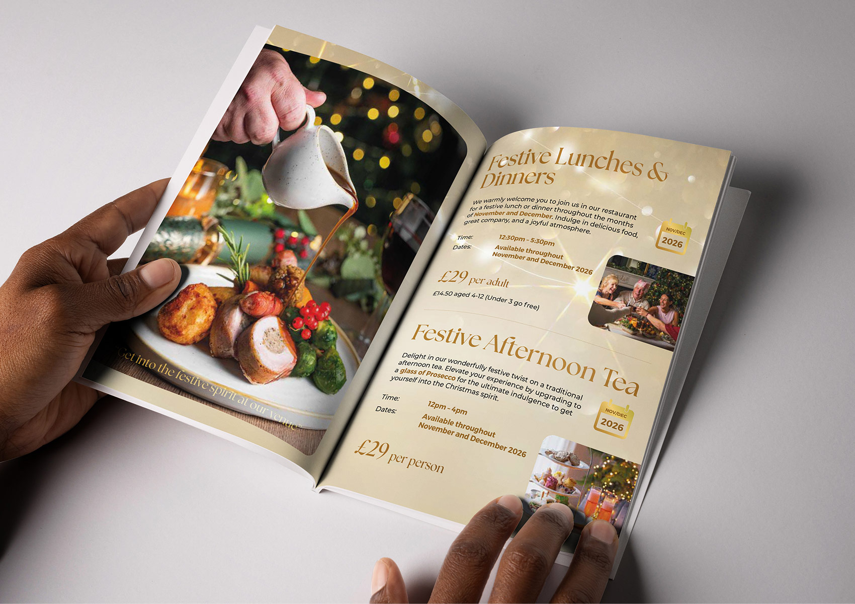 Mercure Christmas booklet inner design